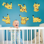 Pokemon Pikachu Wall Stickers size 45x60 ay607