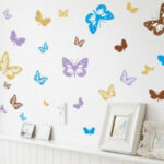 Colorful Butterfly Wall Decals Vibrant Butterflies Wall Stickers Kids Butterfly Wall Stickers for Girls Room Bedroom Nursery Decor size 50x70 ay646