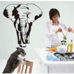 wall sticker, large elephant design  size 60x90 nc020 - Image 3