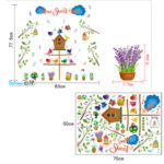 Transparent wall sticker, birdhouse design, HOME SWEET HOME size 50x70 SK7081 - Image 5