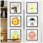 3D Kids Room Bedroom Living Room Painting Lion Giraffe Others Animals Wall Stickers - Image 5