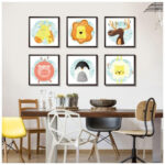 3D Kids Room Bedroom Living Room Painting Lion Giraffe Others Animals Wall Stickers - Image 2