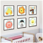 3D Kids Room Bedroom Living Room Painting Lion Giraffe Others Animals Wall Stickers - Image 4
