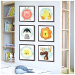 3D Kids Room Bedroom Living Room Painting Lion Giraffe Others Animals Wall Stickers - Image 3
