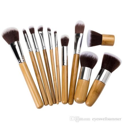 MAKEUP WOODEN BURSH 11 PIECE '2