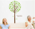 PVC Wall Stickers Wall Decals Green Love Tree - Image 2