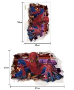 AY9269 3D Spiderman Floor Stickers wall Decals Removable PVC Superman Wall stickers Home Decor Mural Cartoon Decor - Image 11