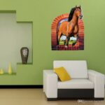 3D Horse animals Background Wall Sticker for Living Room SK9074 - Image 2