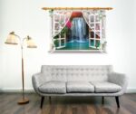 SK9020E 3D Wall stickers Waterfall Window Plant Landscape Home Decoration DIY Vinyl Decal Movie Mural Art - Image 4