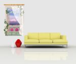 Windows Lavender 3D wall sticker PVC removable waterproof creative sticker, bedroom living room fresco SK9022B - Image 4