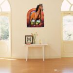 3D Horse animals Background Wall Sticker for Living Room SK9074 - Image 5
