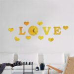 DIY Decoration LOVE Stereo Acrylic Clock Living Room Mirror Wall Sticker large - Image 4
