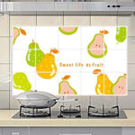Pear Fruit Kitchen Decor Oil Proof High temperature Resistant Aluminum Foil Removable Tile Wall Stickers - Image 3