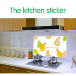 Pear Fruit Kitchen Decor Oil Proof High temperature Resistant Aluminum Foil Removable Tile Wall Stickers - Image 4