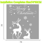 White Snow Reindeer Window Glass Door Removable Christmas Wall Sticker - Image 7