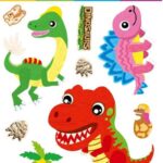Three-Dimensional Dinosaur Stickers Children's Wall Stickers Children's Gifts for children's Room Decoration "ch M001 Size:40x30cm - Image 6