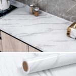 Marble Sheet - Marble Sheet Sticker - 60cm x 200Cm Marble Sheet Texture Design PVC Waterproof Self adhesive Wallpaper Sticker sheet Furniture New Skin Kitchen Cabinet Paper Stickers sheet Oilproof Table top Sticker sheet - Image 3