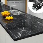 Marble Sheet - Marble Sheet Sticker - 60cm x 200Cm Marble Sheet Texture Design PVC Waterproof Self adhesive Wallpaper Sticker sheet Furniture New Skin Kitchen Cabinet Paper Stickers sheet Oilproof Table top Sticker sheet - Image 2
