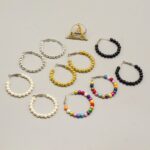 Large Hoop Earrings Neon Color Painted Big Circle Earring Basketball hoop Earrings For Women Brincos Gifts - Image 3