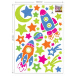 Really cute wall sticker with spaceships. size 50x70 dm570174 - Image 4