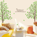 Green Trees and Birds Living Room Home Decoration Wall Stickers on the Wall ay698 Size: 60x90 - Image 5
