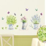 Wall Stickers JM7299 Butterfly vase decorated living room wall stickers background wall tile sticker glass sticker shop - Image 2