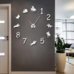 Wall Clock Home Decor  Modern Design Giant Wall Clock Rodeo Horse Riding DIY Wall Watch 08020 - Image 2