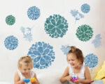 Blue & Green Floral Mandalas Wall Stickers or Cabinets Decal Set - Image 6