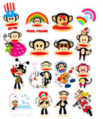 Removable Julius the Monkey Paul Frank Wall Sticker home decor Decor Kids Art size 50x70 ay7045 - Image 6