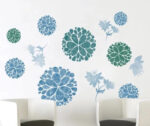 Blue & Green Floral Mandalas Wall Stickers or Cabinets Decal Set - Image 8