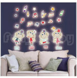 Glow Sticker Carton Dancing Monkey Glow In The Dark Stickers Cute Dancing Monke - Image 2