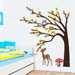 Ketsicart Home Room Detail DIY Mural Cartoon Owl Deer Wall Sticker