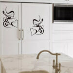 Double Love Coffee Cup Wall Sticker Removable Home Decor Wall Art Two Colors New - Image 4