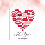 Romantic Red Lips Wall Stickers, Wedding Decoration, Decal, Living Room, Home Decor, Self-adhesive Wallpaper, Valentine's Day Mural size 50x70 sk6056 - Image 2