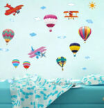 Hot air balloon, Airplanes Removable Wall Sticker size 45x60 ay622 - Image 5