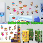 Removable Julius the Monkey Paul Frank Wall Sticker home decor Decor Kids Art size 50x70 ay7045 - Image 3