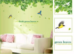 Green Leaves Wall Art Sticker Home Décor DIY Living Room Bedroom Wall Sticker Ay233b - Image 5