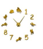 Wall Clock Home Decor  Modern Design Giant Wall Clock Rodeo Horse Riding DIY Wall Watch 08020 - Image 6