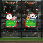 2X Christmas Sticker Xmas Window Door Santa Claus Home Glass Decals Party - Image 2