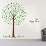Jm8212 Large Tree Wall Decals Wall Stickers Happy tree Cute wall sticker , - Image 2