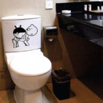 Funny Toilet Seat Sticker PVC Decals Bathroom Funny Boy Girl Sticker Art - Image 4