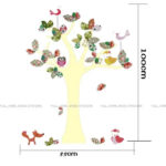 Colourful Animal Tree Wall Stickers Nursery/Girls/Kids Room Art Decals Owl FoxXY8053 - Image 3