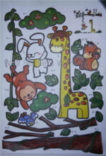 Giraffe Monkey Jungle wall Sticker Children;s Room Nursery Removable DM690003 - Image 4