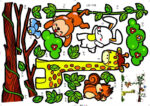 Giraffe Monkey Jungle wall Sticker Children;s Room Nursery Removable DM690003 - Image 3