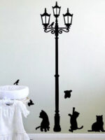 Cat Decals Removable Sticker Decoration Wall Decal Cats Kitten Generic PVC Cat Print Home Living Room Self Adhesive Wall Sticker LD833 Size: 30x60 - Image 3