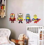 Cartoon Despicable Me Minions Wall Stickers for Kids Baby Room Wall Home Decor Wallpaper Posters - Image 2