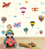Hot air balloon, Airplanes Removable Wall Sticker size 45x60 ay622 - Image 6