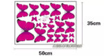 PINK BUTTERFLY WALL PAPER DECAL REMOVABLE STICKERS - Image 4