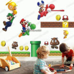 Super Mario Bros Wall Stickers Kids room Children room wallpaper Kindergarten classroom Mario wall sticker Living room dining room bedroom Mario wall sticker size 50x70  lm7008 - Image 2