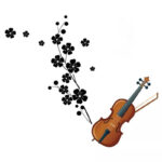Ay934 TBOP Home Music Violin Wall Sticker - Image 4
